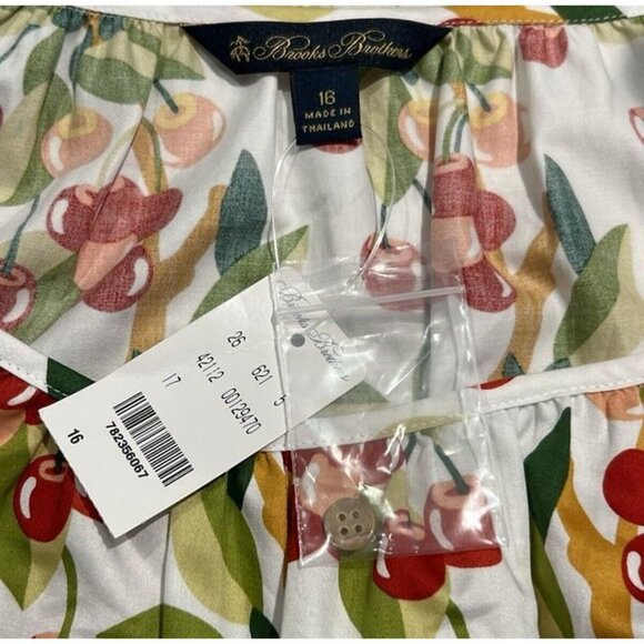 Brooks Brothers Cherry Spring Summer Skirt 14 Blouse 16 Set Retro Cottage Fairy - Picture 5 of 9